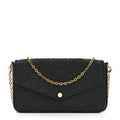 Louis Vuitton Empreinte Pochette Felicie Chain Wallet Black