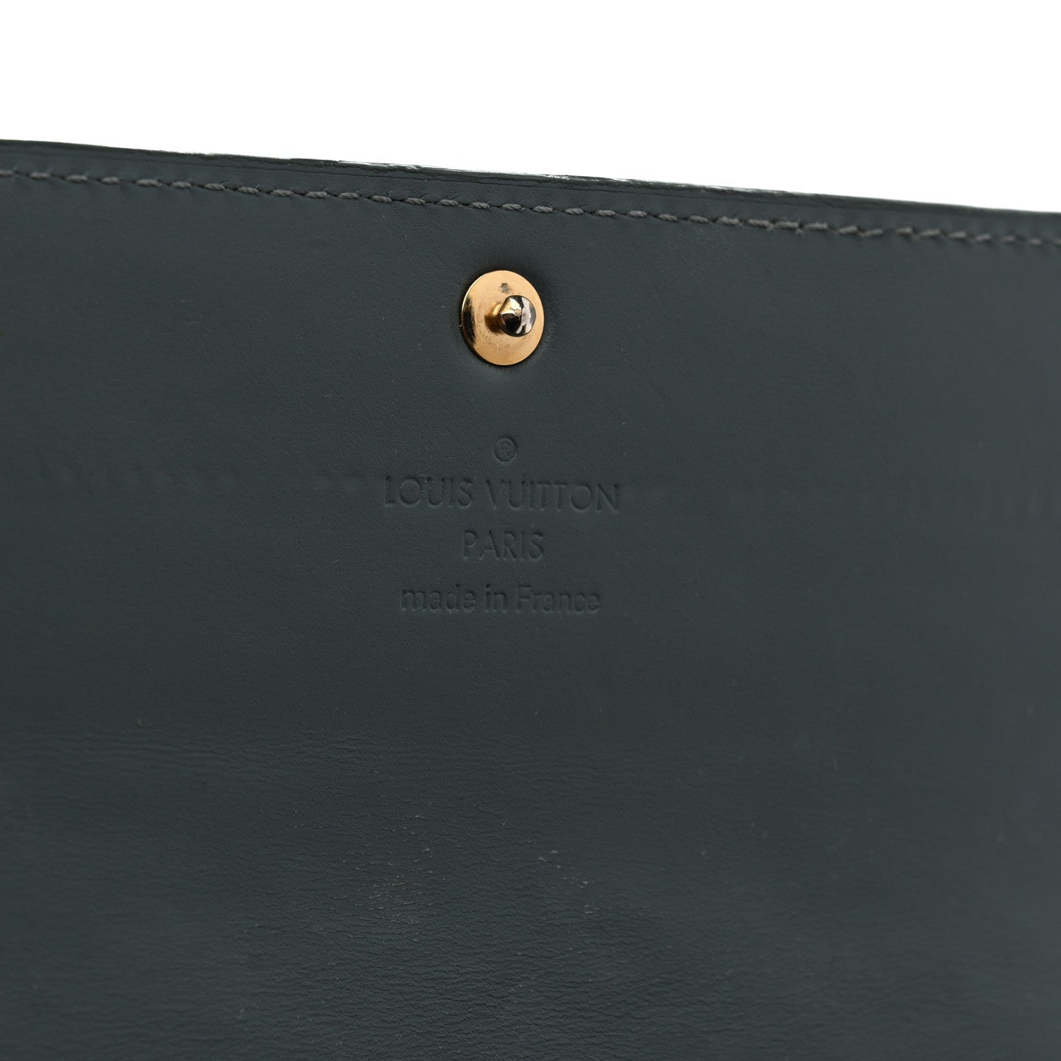 Louis Vuitton Vernis Sarah Wallet Gris Art Deco