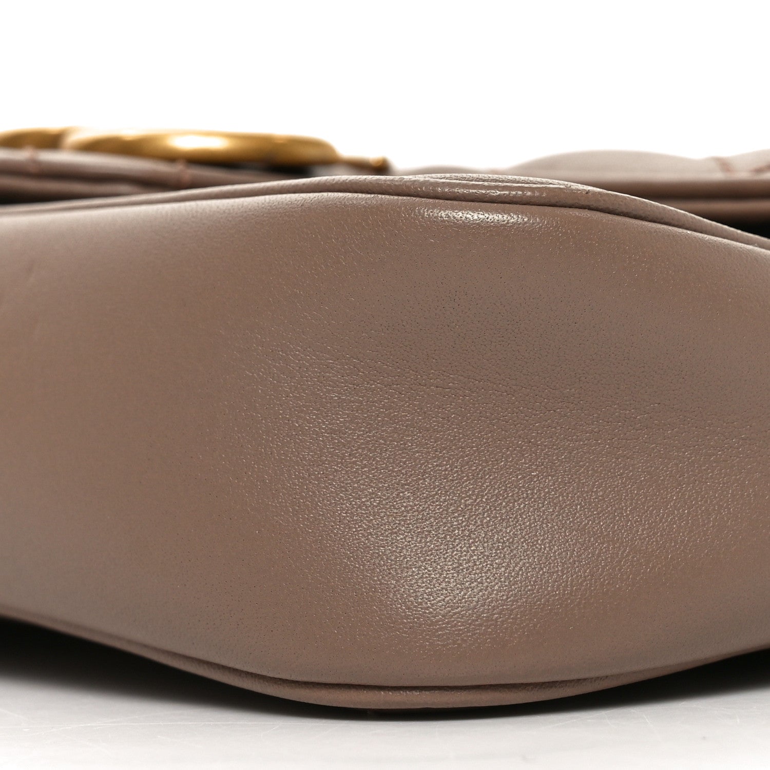 Gucci Calfskin Matelasse Super Mini GG Marmont Shoulder Bag Porcelain Rose