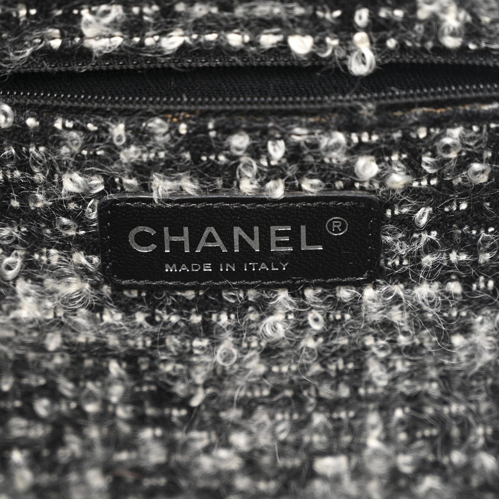 Chanel Tweed Calfskin Tweedy Shopping Tote Beige