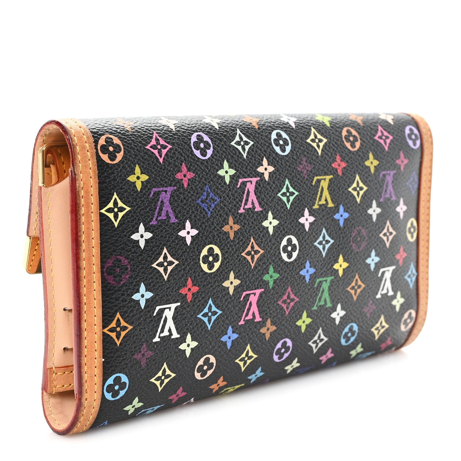 Louis Vuitton Monogram Multicolor Porte Tresor International Wallet Black