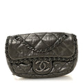 Chanel Metallic Aged Calfskin Mini Chain Me Flap Pewter