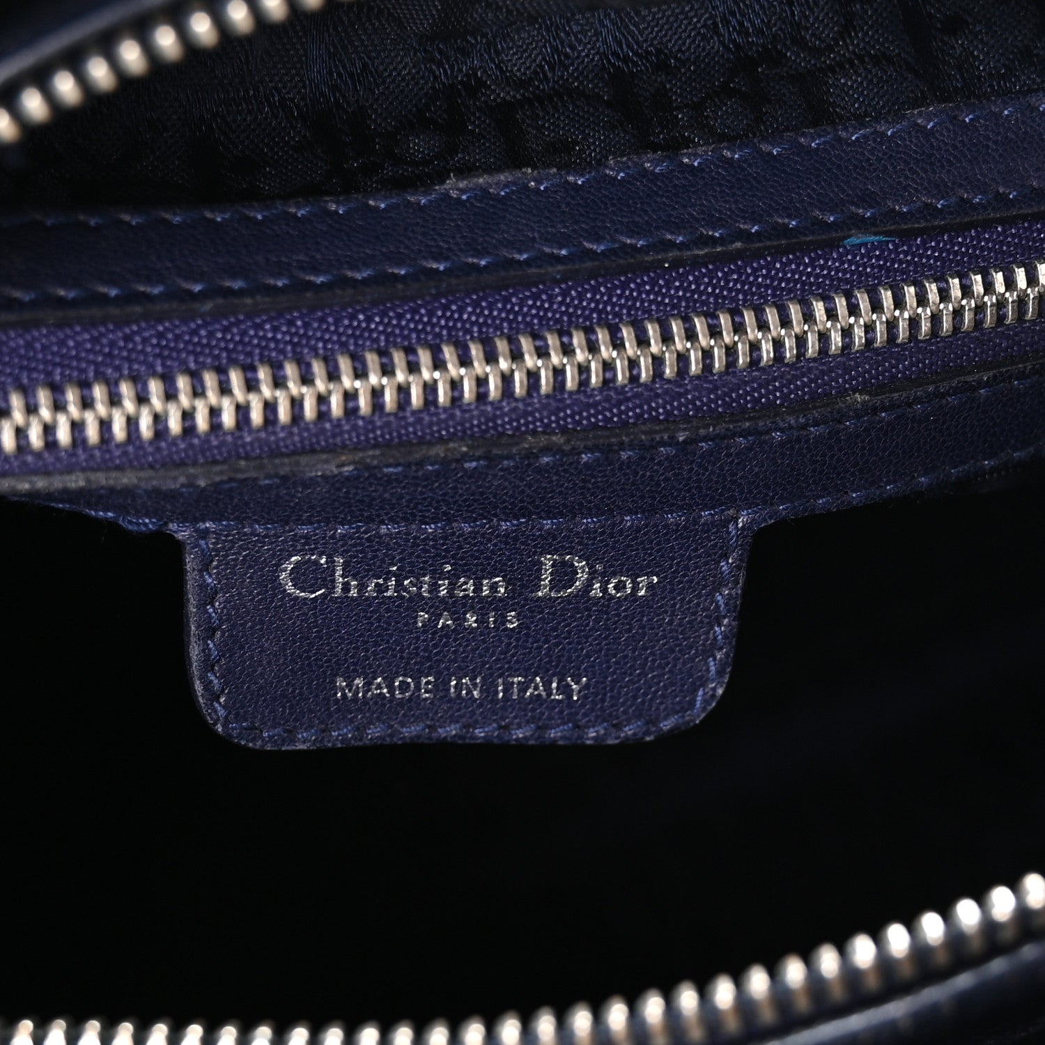 Christian Dior Lambskin Cannage Large Lady Dior Royal Blue