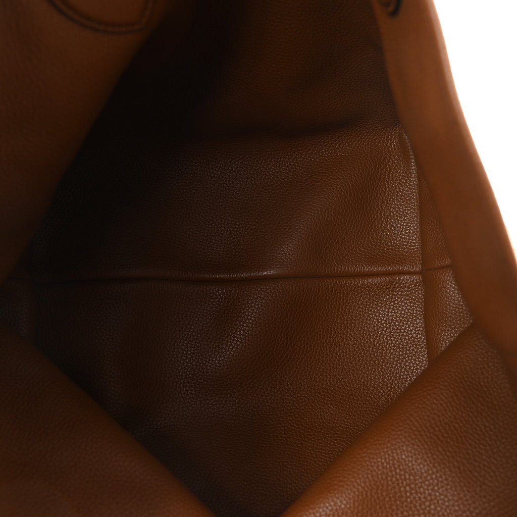 Gucci Grained Calfskin Monogram Large Totissima Reversible Tote Brown