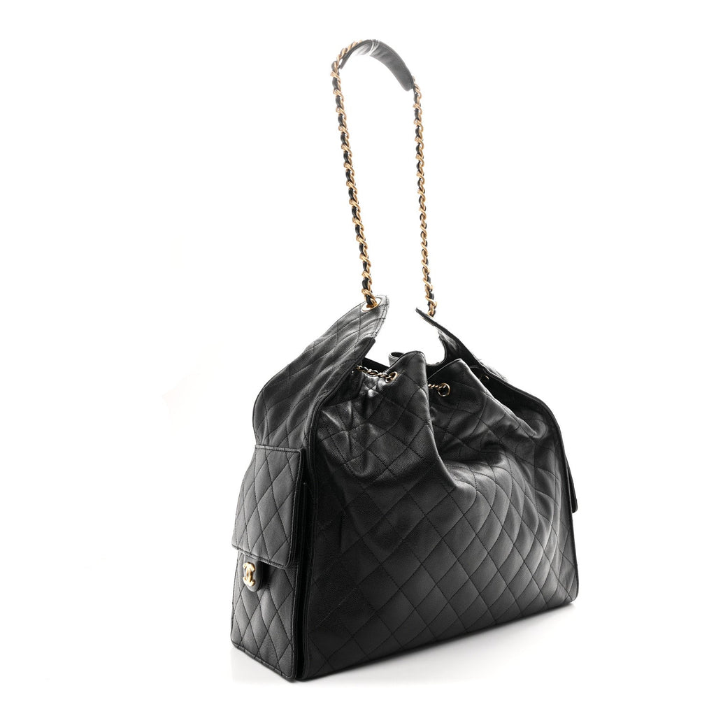 Chanel Caviar Quilted Large Chanel 25 Handbag Black