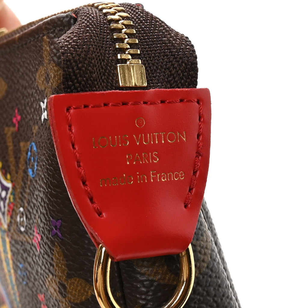 Louis Vuitton Monogram 2020 Christmas Animation Bumper Cars Mini Pochette Accessories Coquelicot