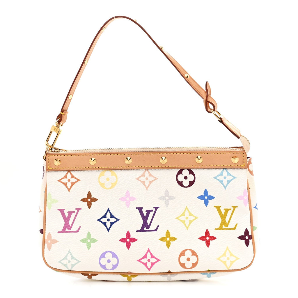 Louis Vuitton Monogram Multicolor Pochette Accessories White