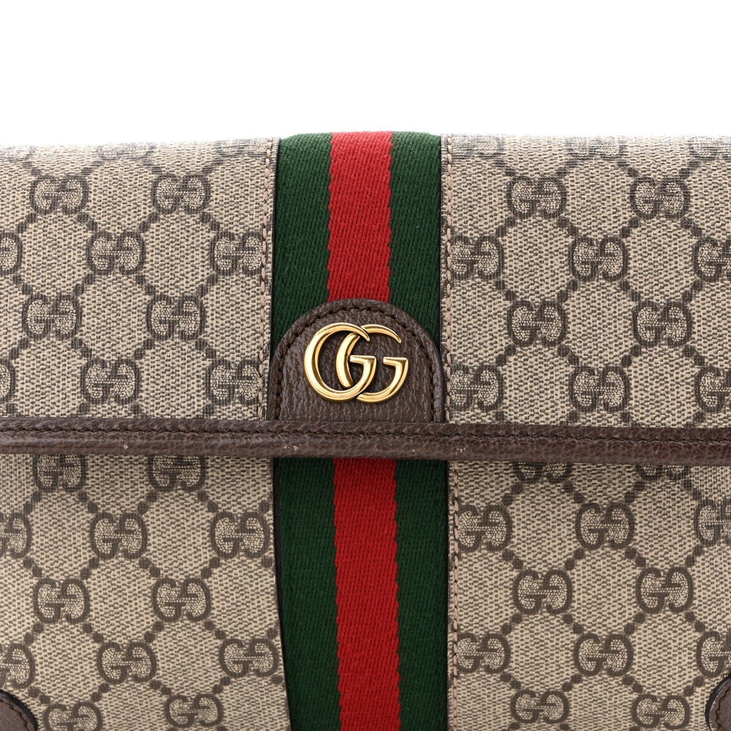 Gucci GG Supreme Monogram Web Small Ophidia Belt Bag Brown