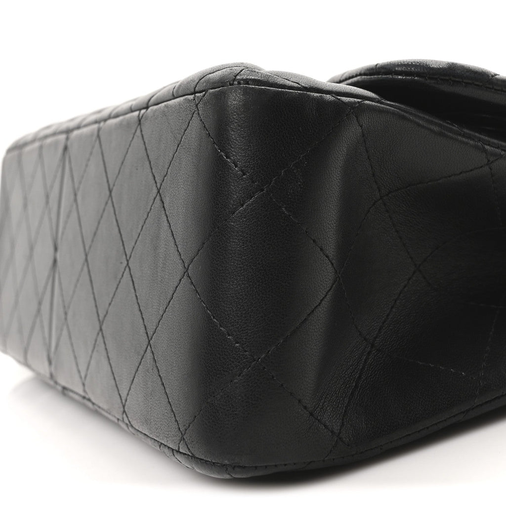 Chanel Lambskin Quilted Jumbo Double Flap Black