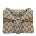 Gucci GG Supreme Monogram Mini Dionysus Shoulder Bag Taupe