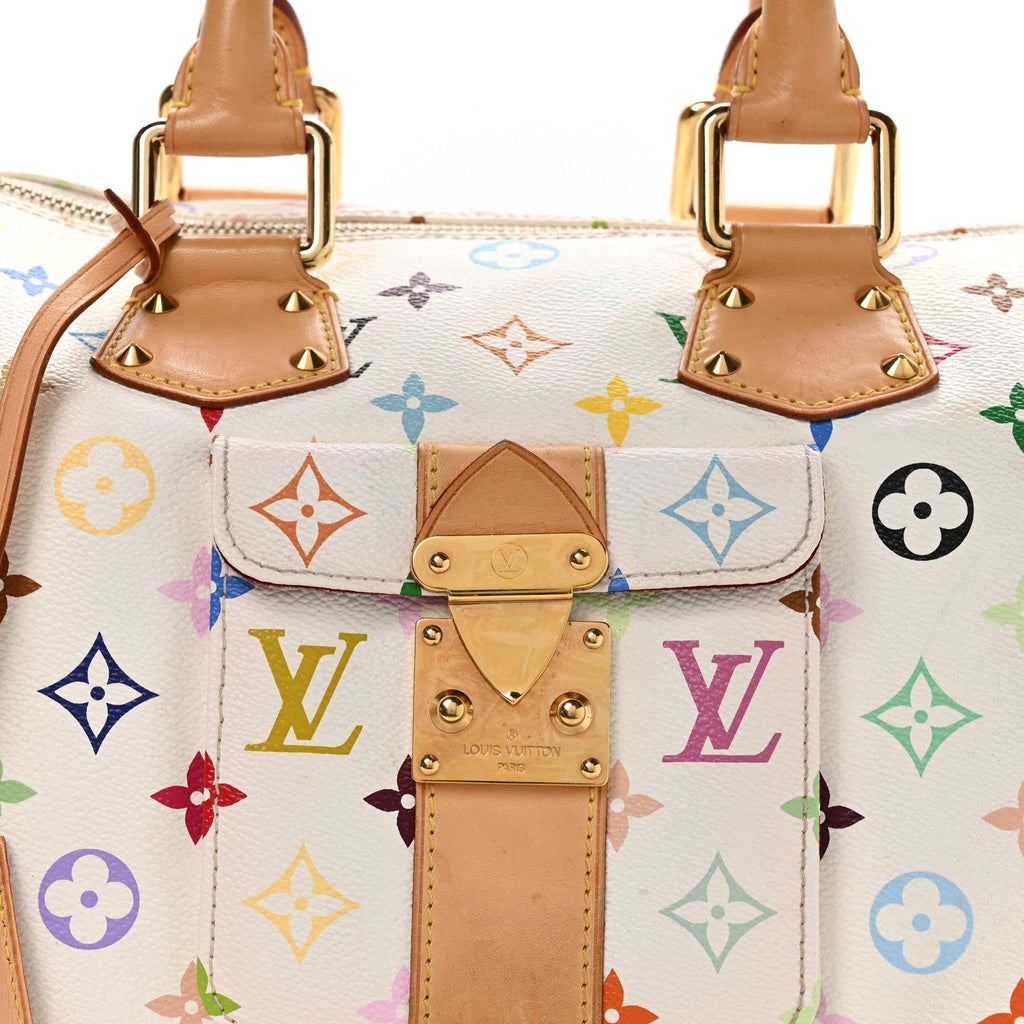 Louis Vuitton Monogram Multicolor Speedy 30 White