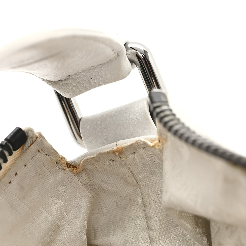 Chanel Caviar Square Stitched Bag White
