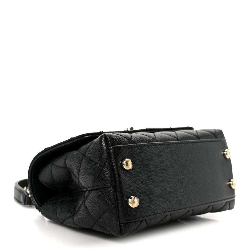 Chanel Caviar Quilted Extra Mini Coco Handle Flap Black