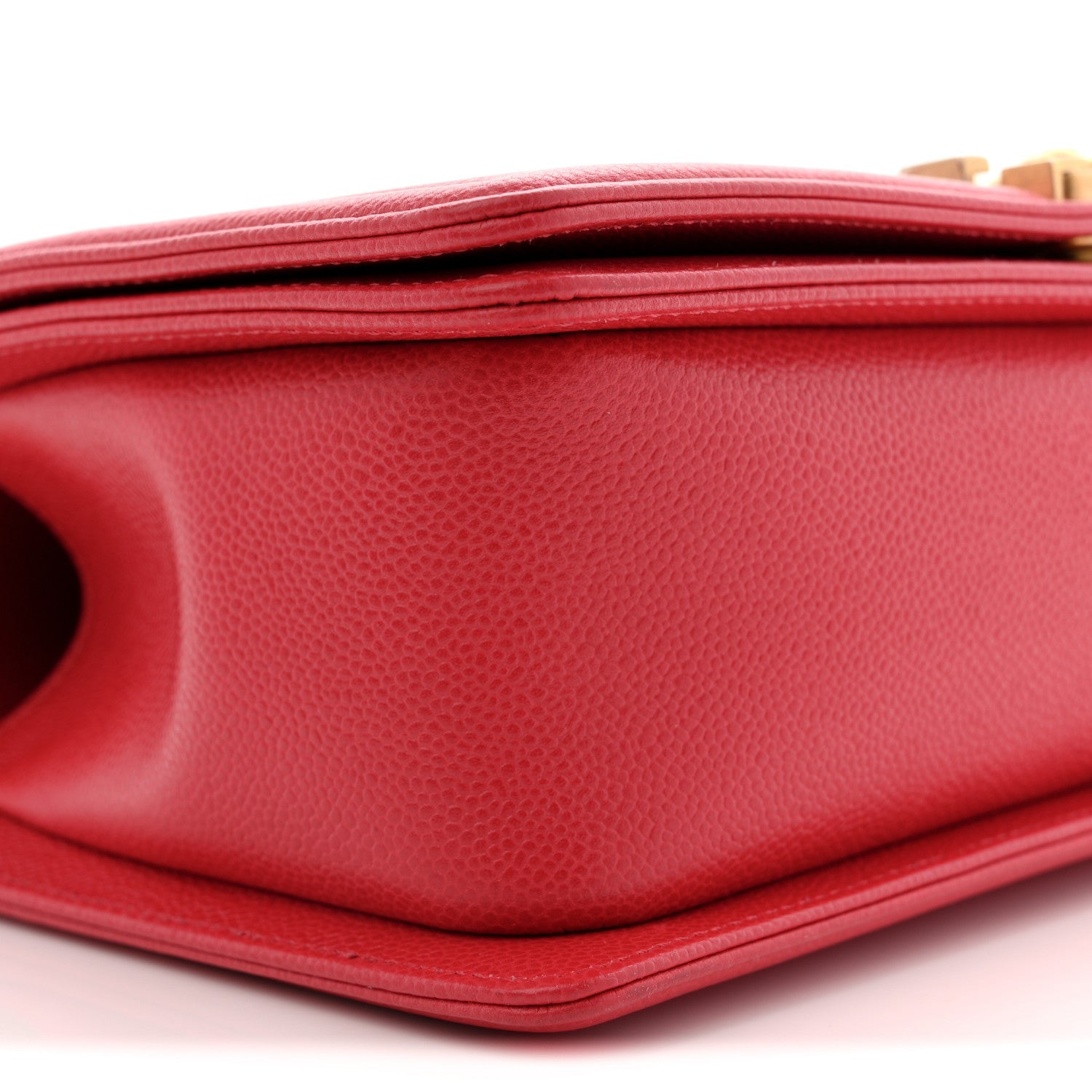 Chanel Caviar Quilted Medium Boy Flap Red