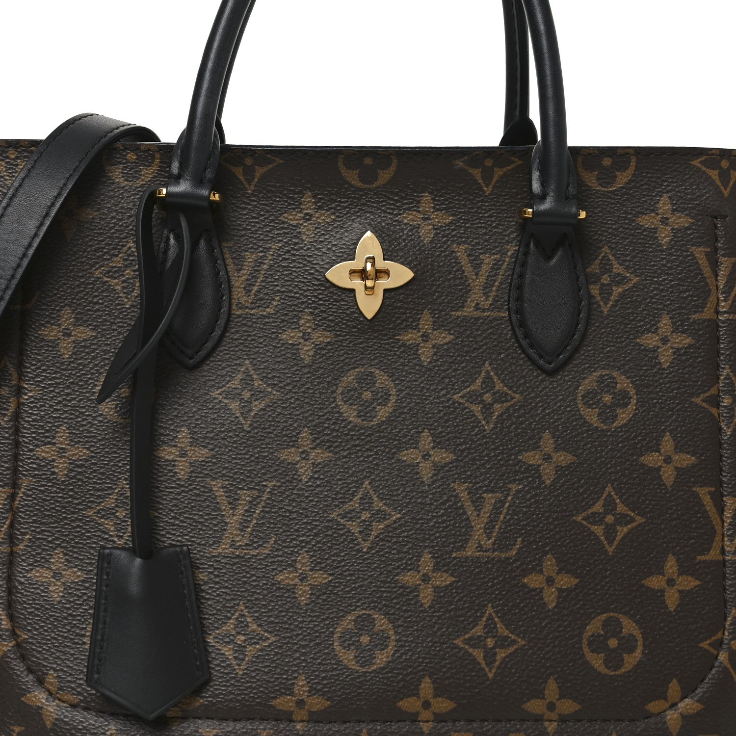 Louis Vuitton Monogram Flower Tote Black