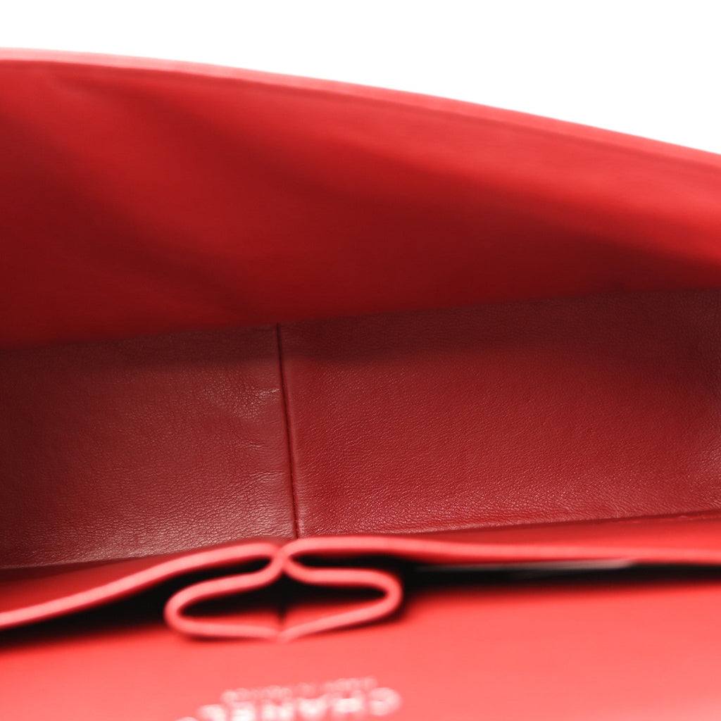 Chanel Caviar Quilted Jumbo Double Flap Dark Red