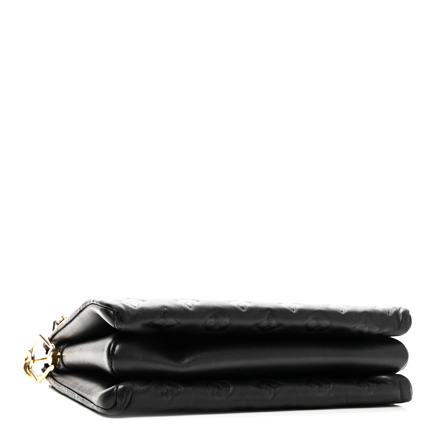 Louis Vuitton Lambskin Embossed Monogram Coussin PM Black