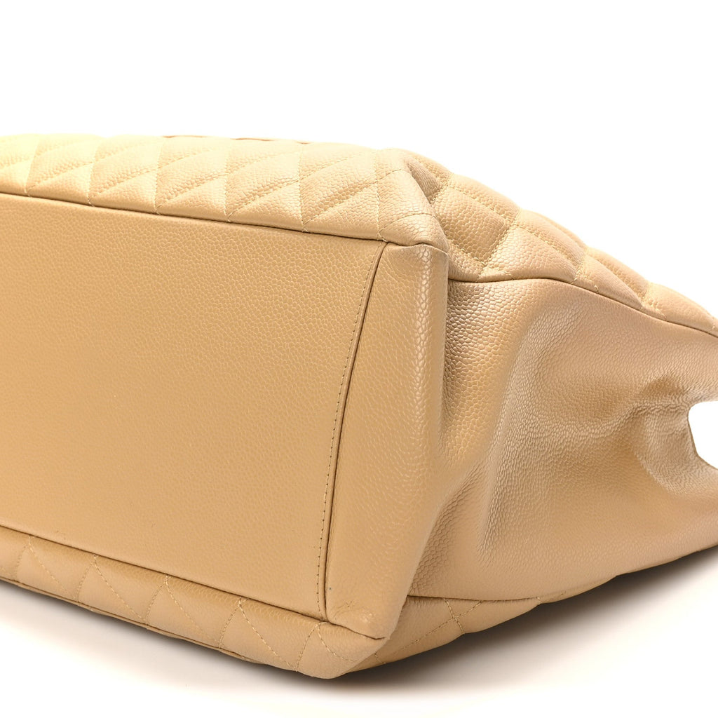 Chanel Caviar Quilted Grand Shopping Tote GST Beige