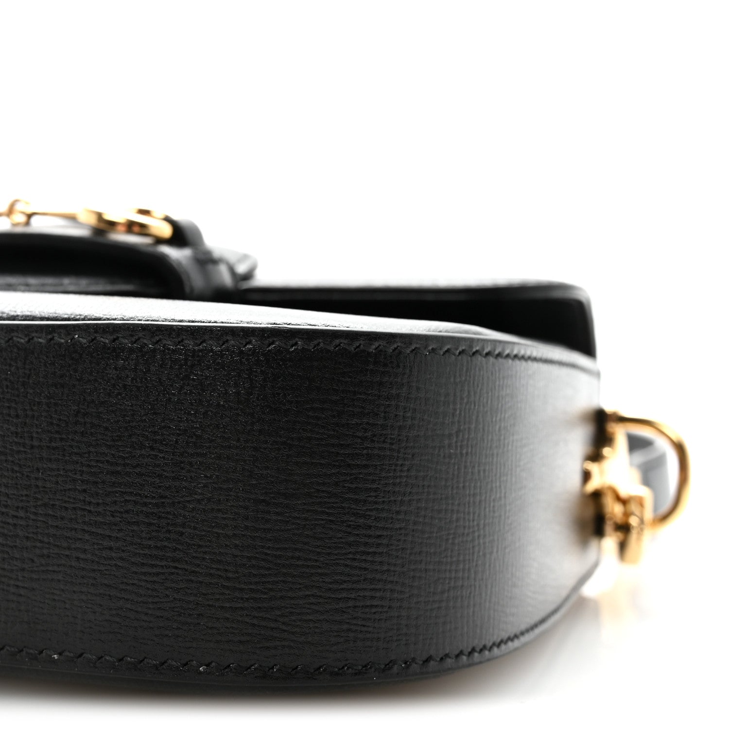 Gucci Azalea Calfskin Web Mini Horsebit 1955 Shoulder Bag Black