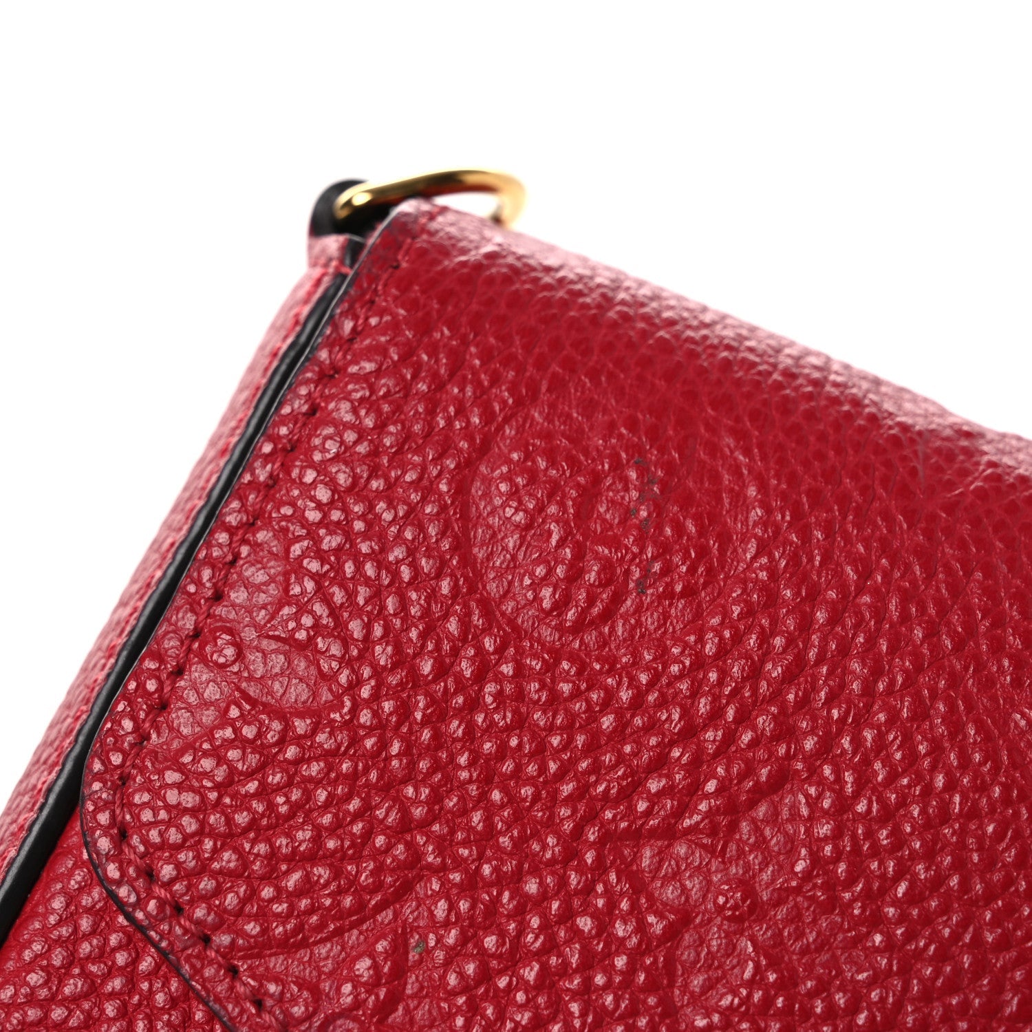 Louis Vuitton Empreinte Pochette Felicie Chain Wallet Scarlet