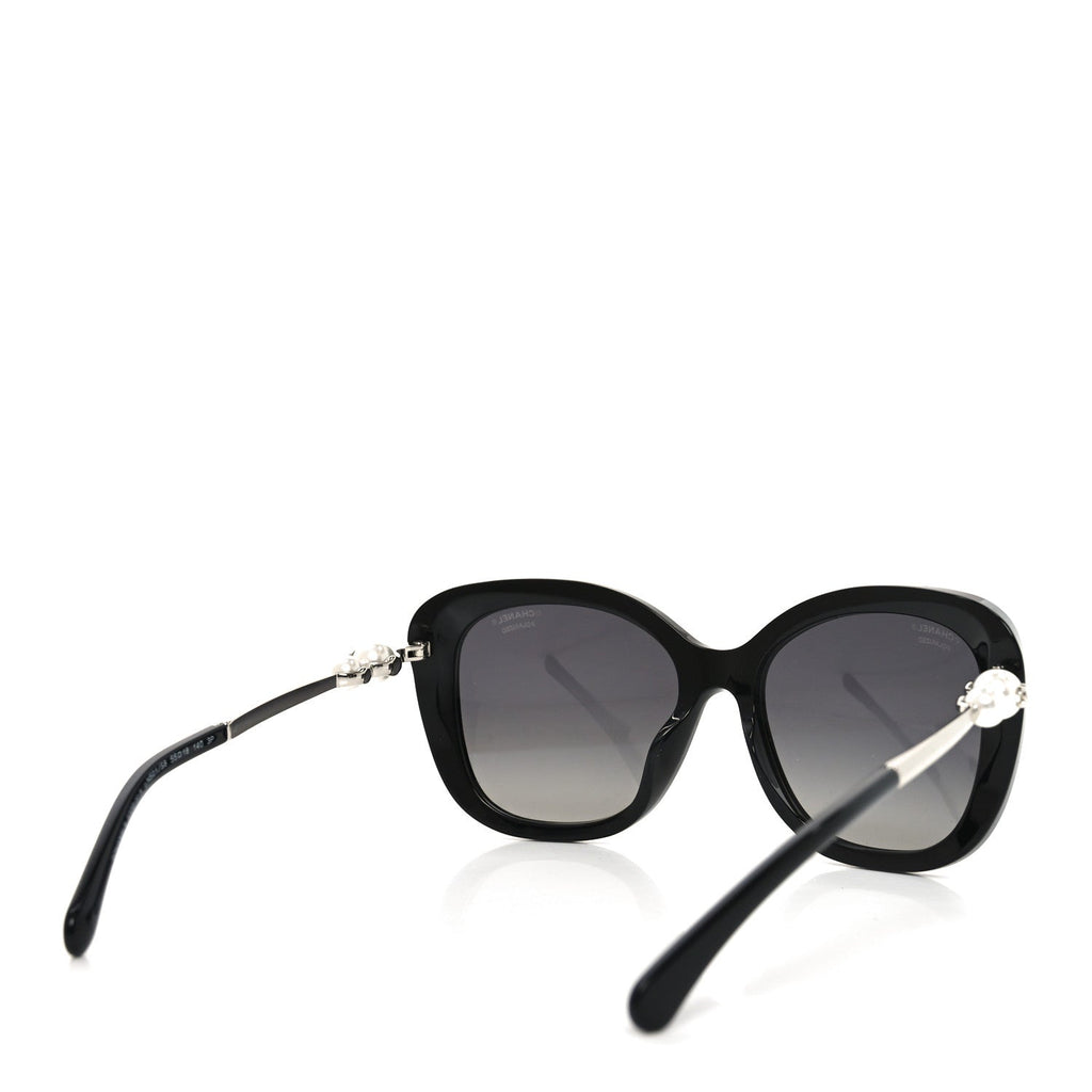 Acetate Polarized Butterfly Winter Pearl Sunglasses 5339-H-A Black