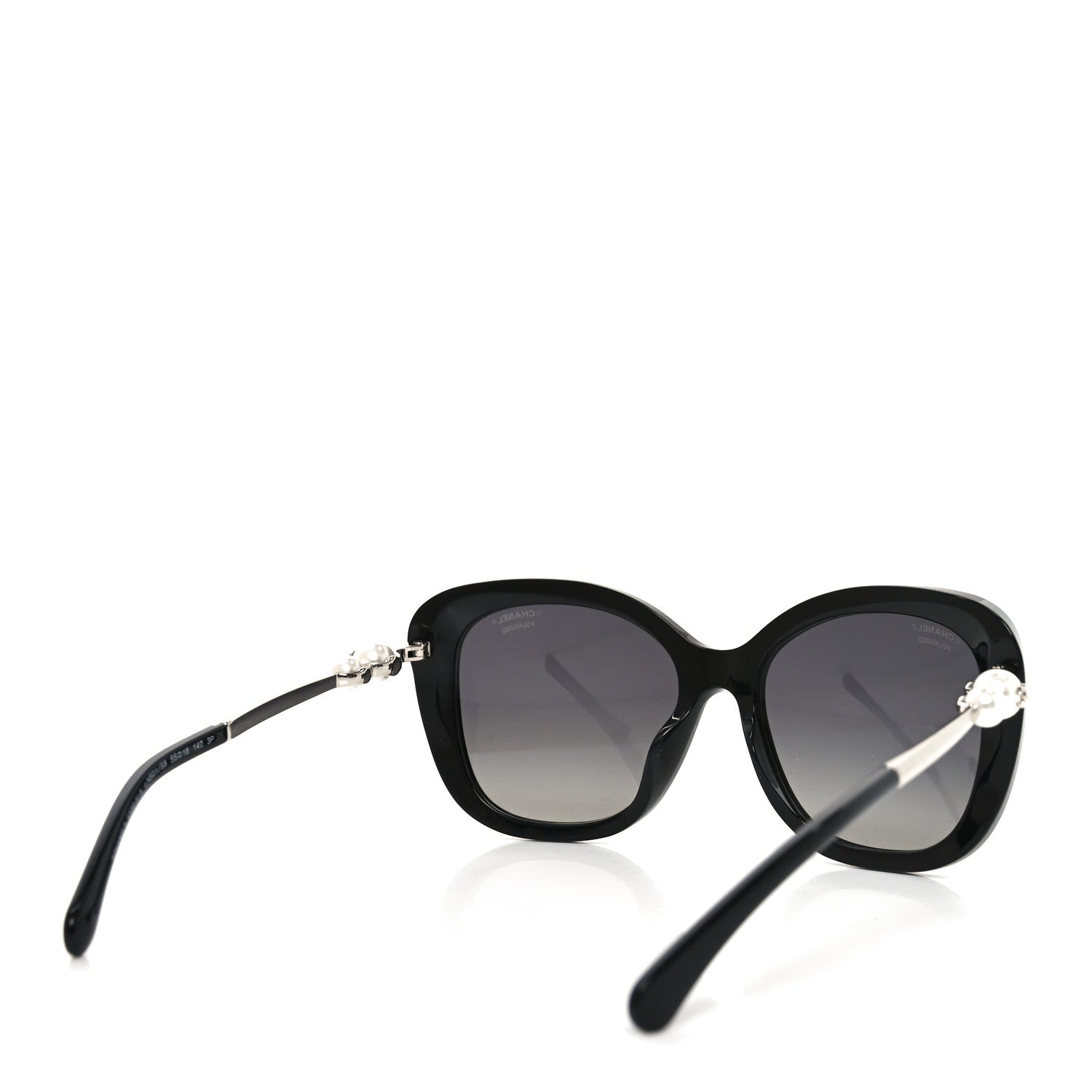 Acetate Polarized Butterfly Winter Pearl Sunglasses 5339-H-A Black