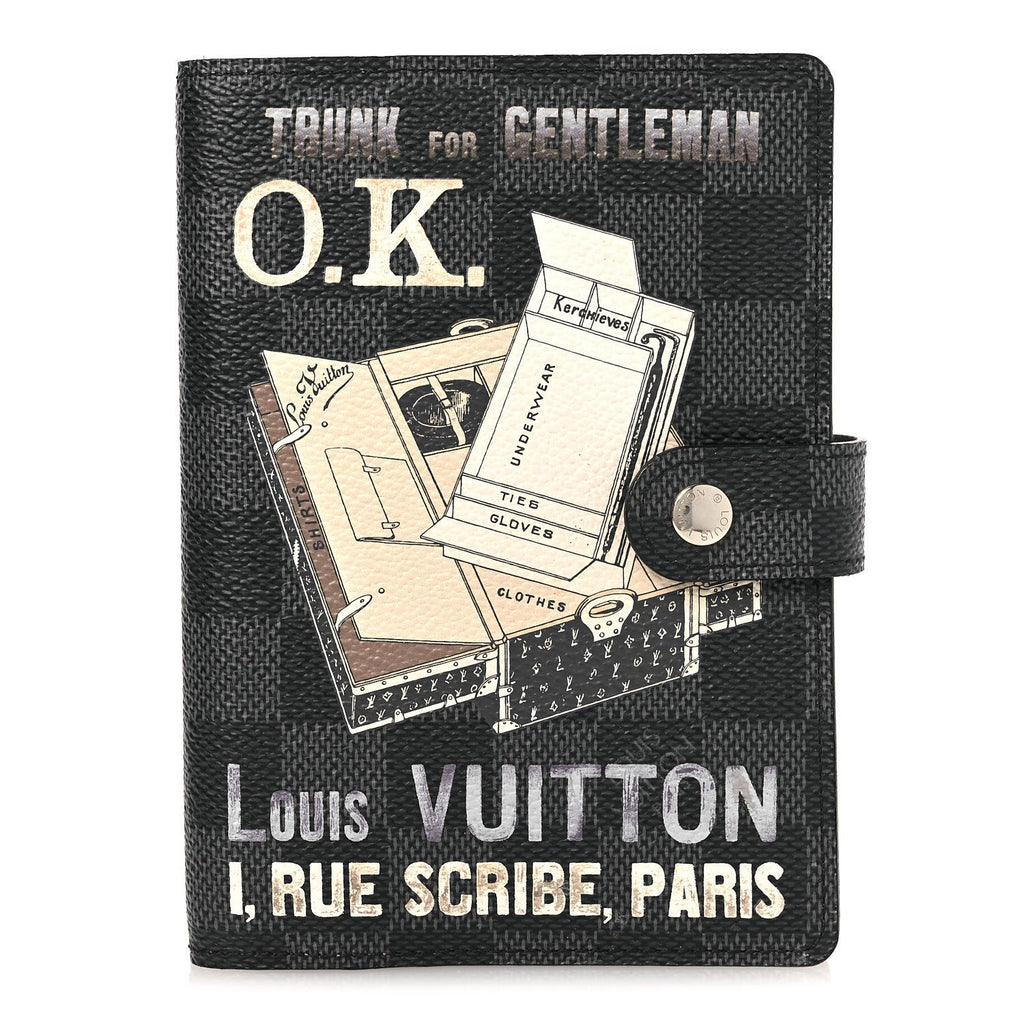 Louis Vuitton Damier Graphite Small Ring Trunks Agenda Cover