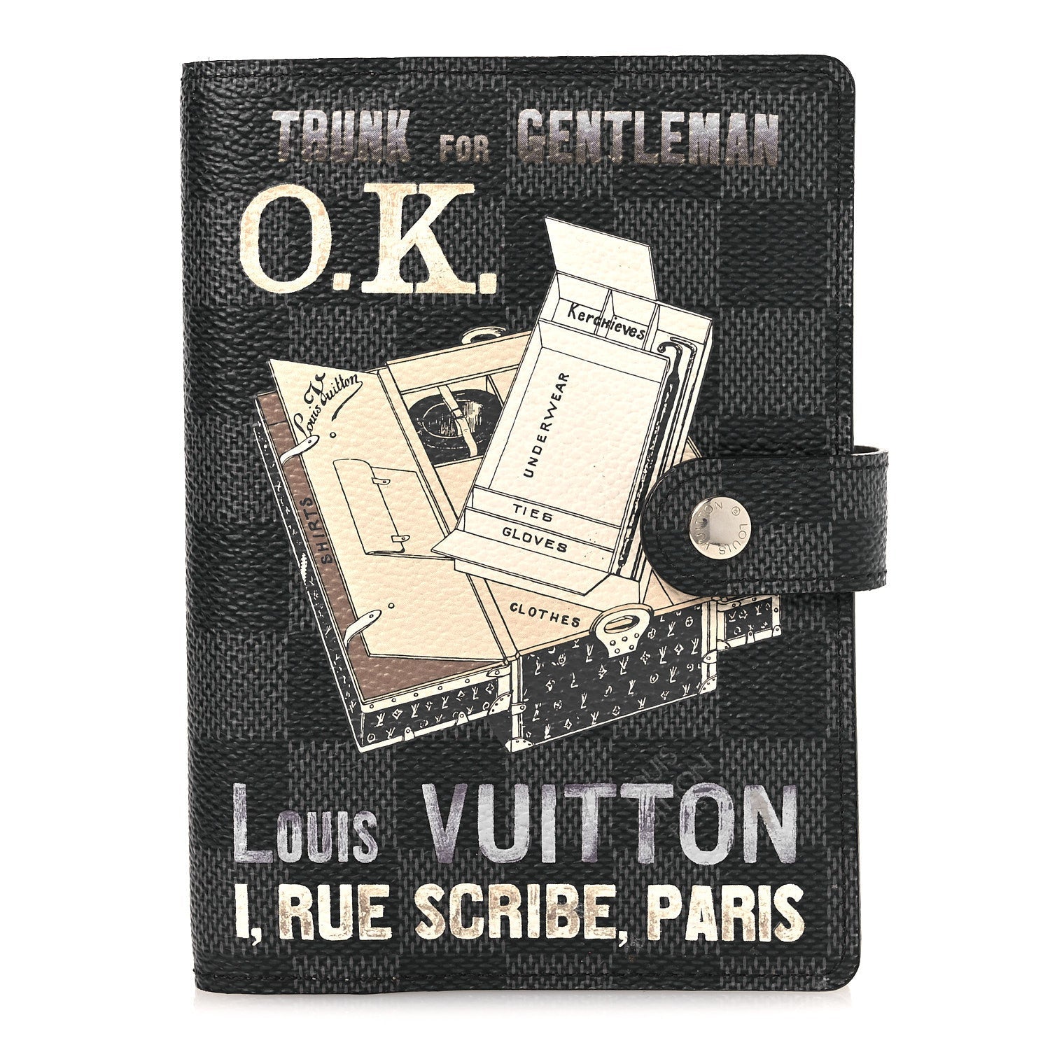 Louis Vuitton Damier Graphite Small Ring Trunks Agenda Cover