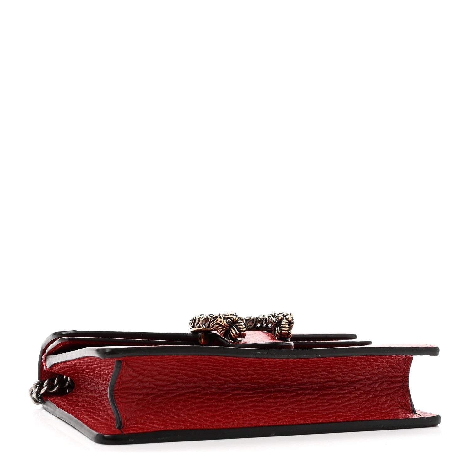 Gucci Dollar Calfskin Swarovski Crystal Small Dionysus Shoulder Bag Hibiscus Red