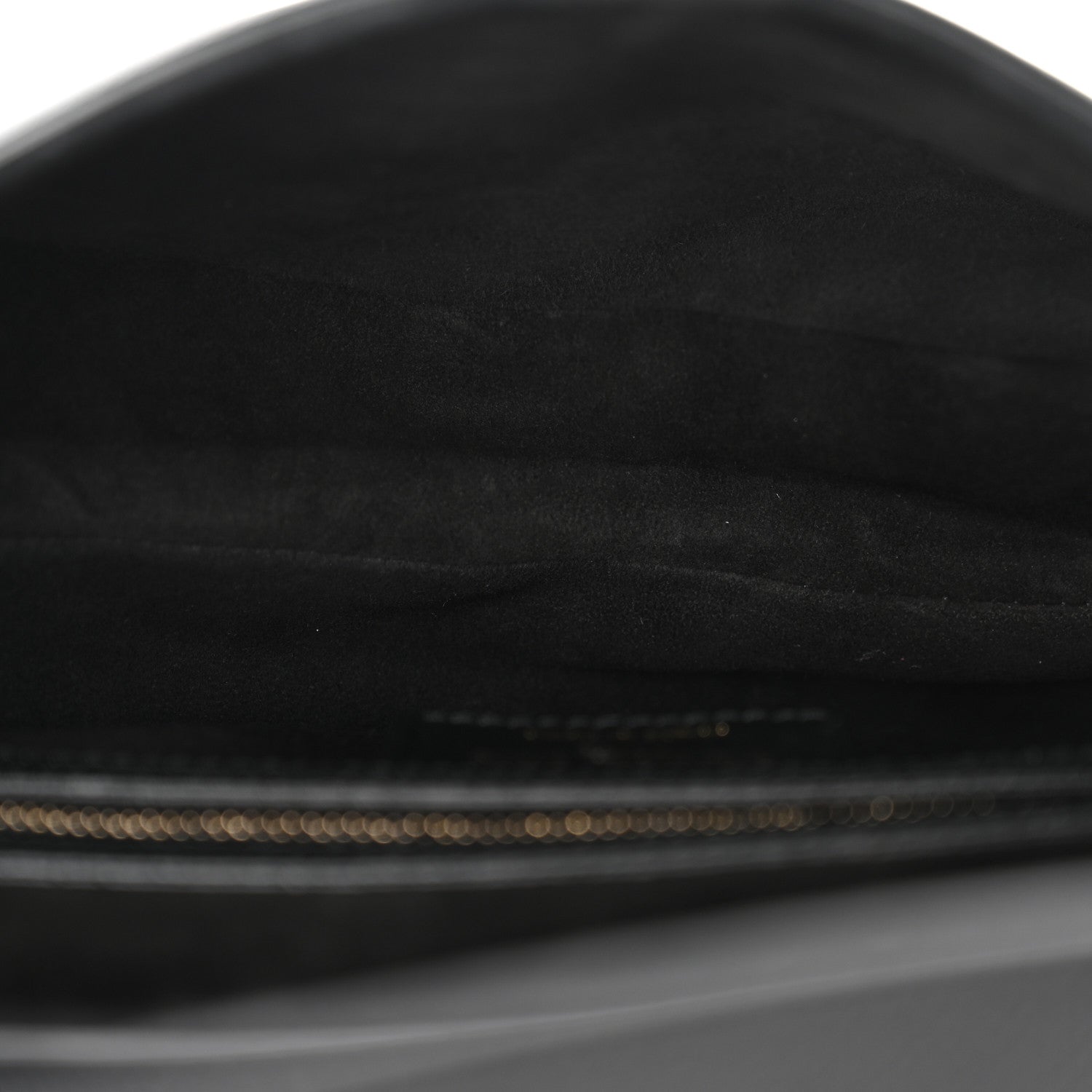 Christian Dior Grained Calfskin Saddle Bag With Strap Black