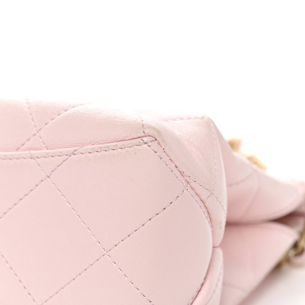 Chanel Shiny Lambskin Small Shopping Bag Light Pink