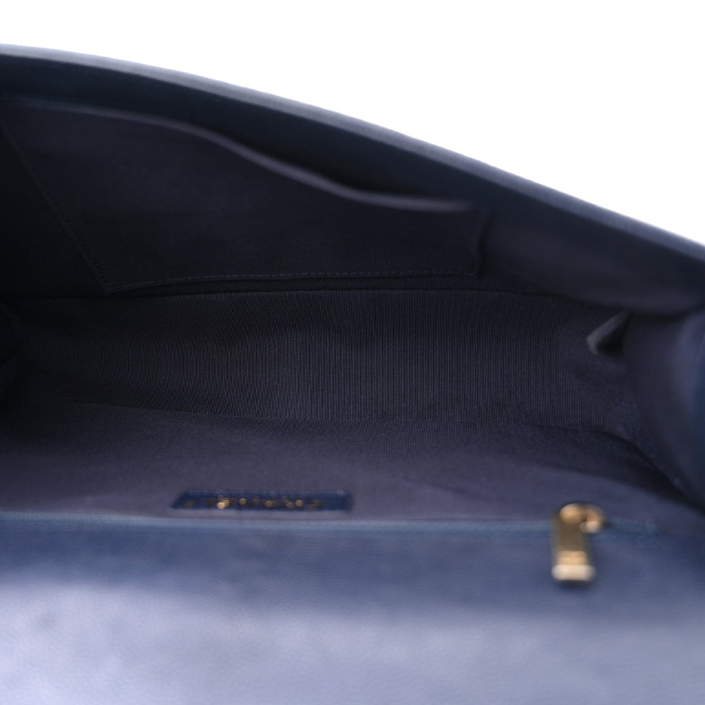 Chanel Caviar Quilted New Medium Boy Flap Blue