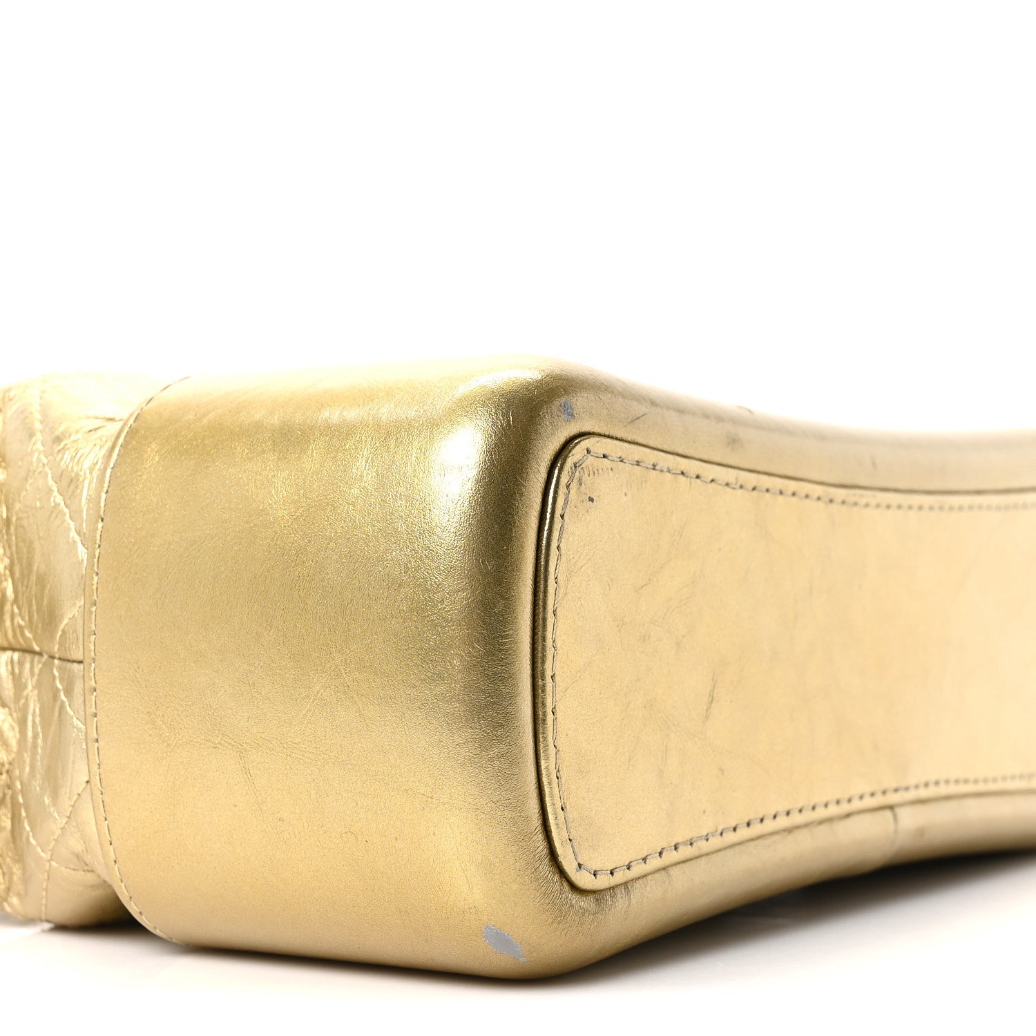 Chanel Metallic Aged Calfskin Quilted Medium Gabrielle Gold