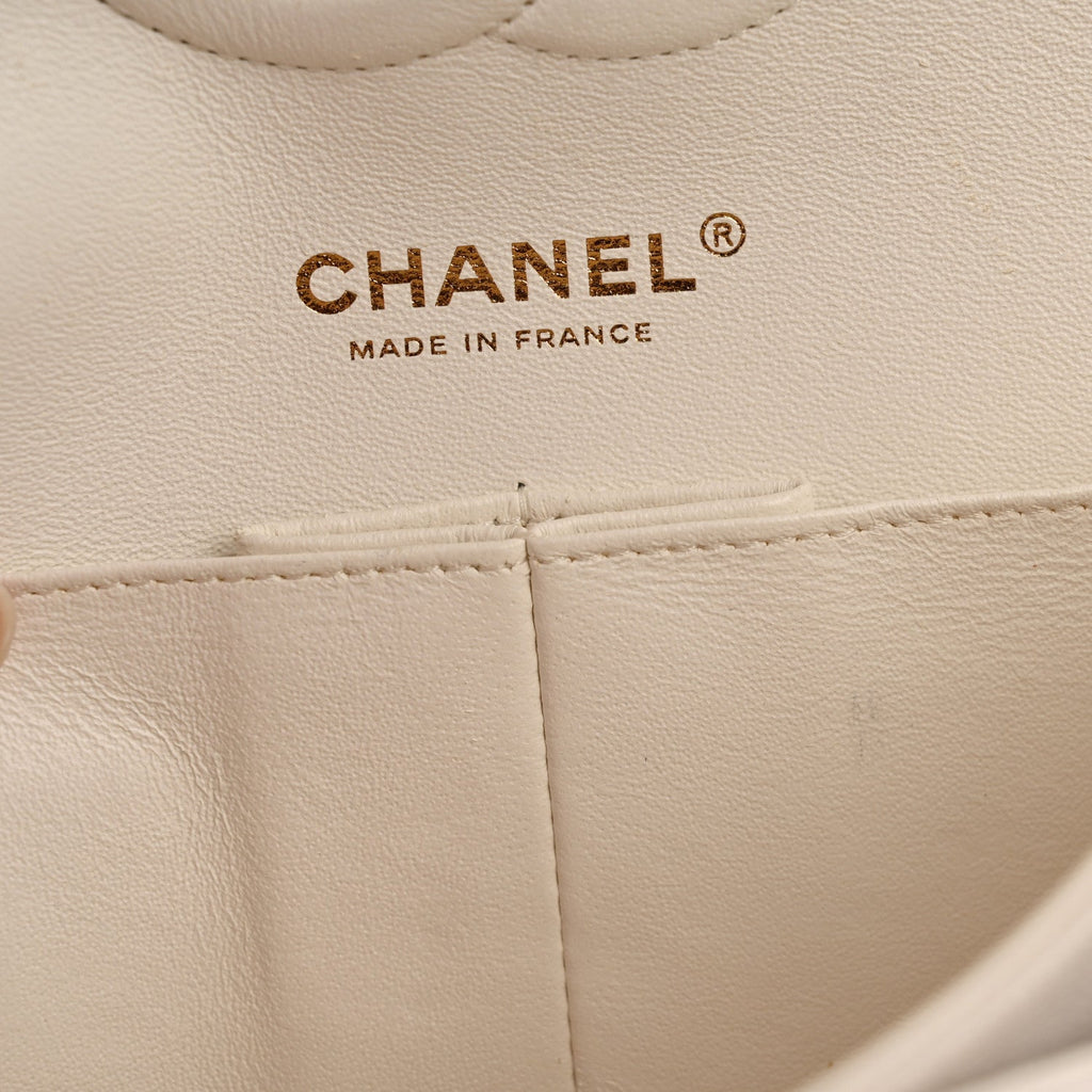 Chanel Caviar Quilted Medium Double Flap White