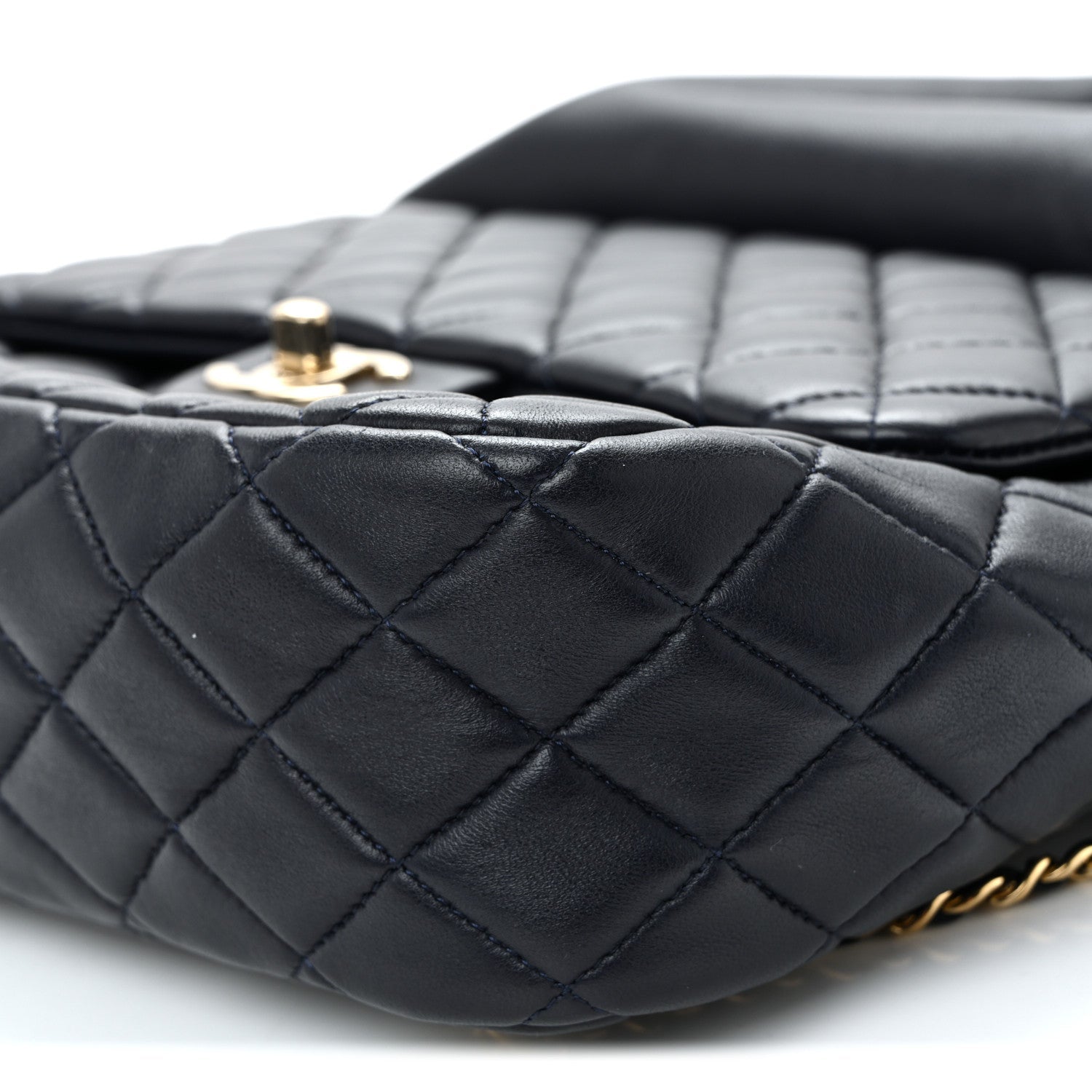 Chanel Lambskin Quilted Large In Seoul Backpack Navy