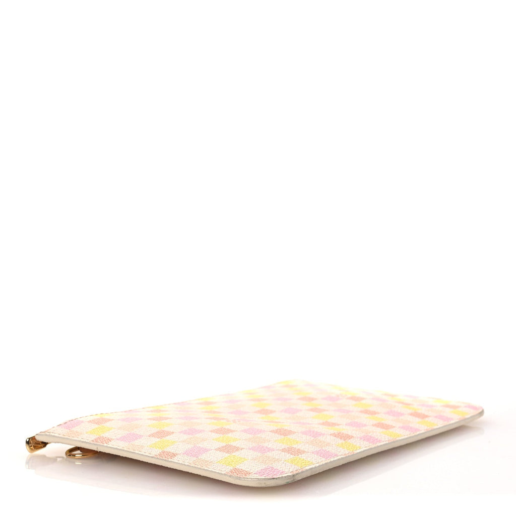 Louis Vuitton Damierlicious Neverfull Pochette Rose Peach