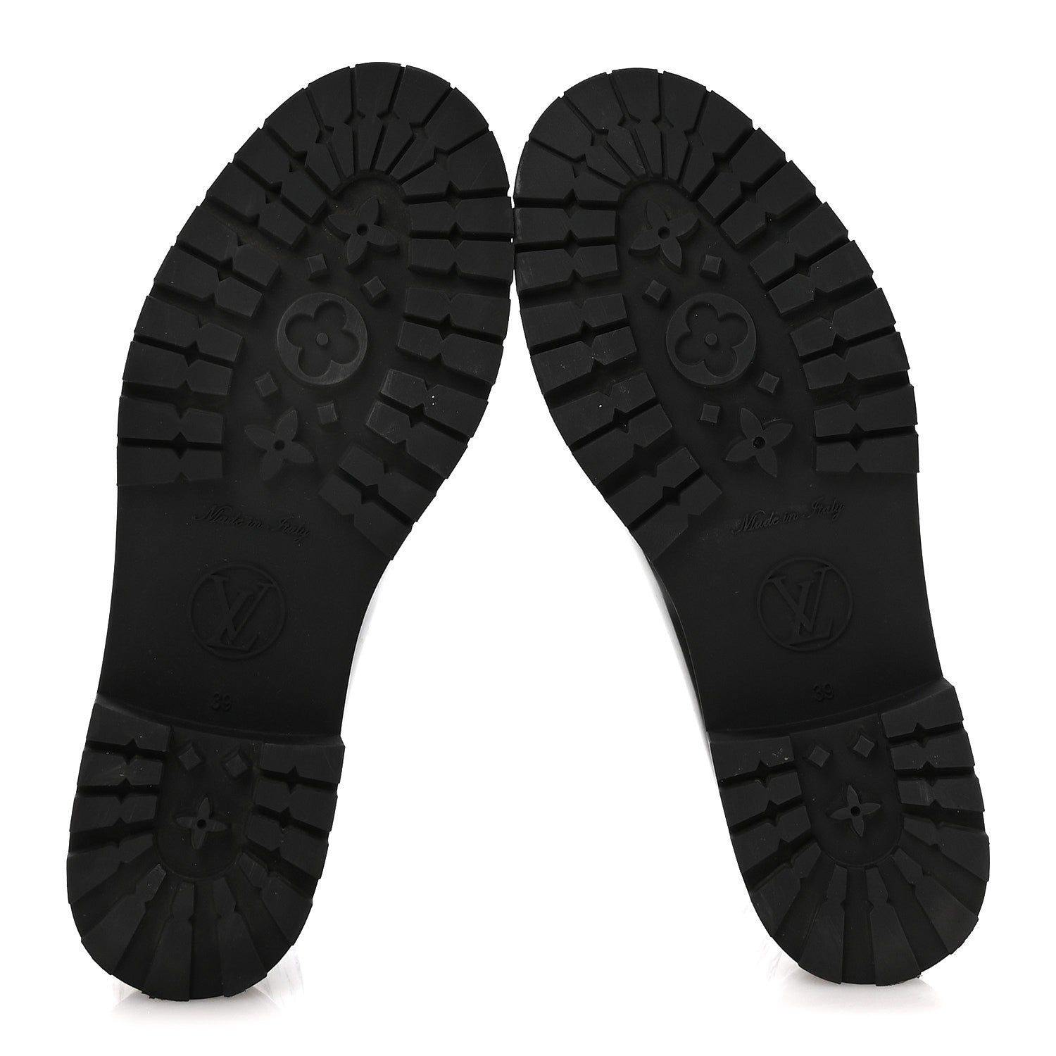 Louis Vuitton Rubber Embossed Monogram Splash Rain Short Boots 39 Black