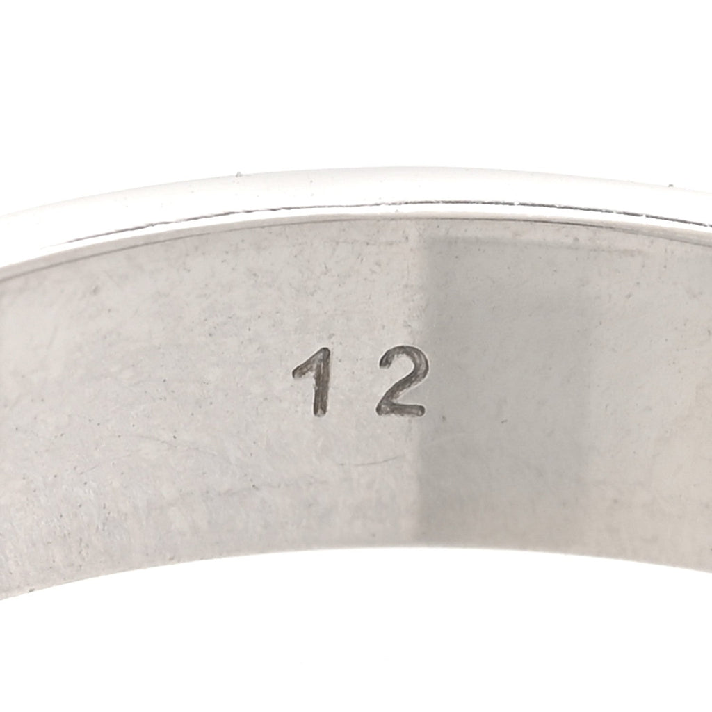 Gucci 18K White Gold 4mm Icon Thin Band Ring 52 6