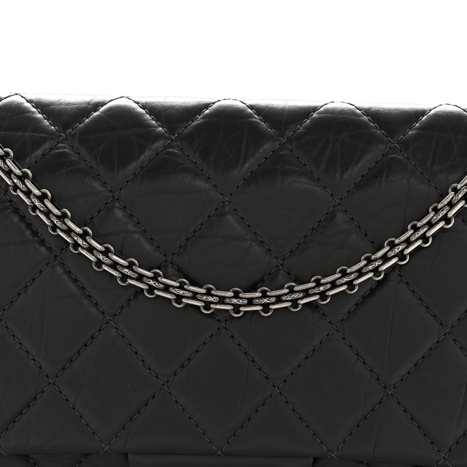 Chanel Aged Calfskin Quilted 2.55 Reissue 227 Flap Dark Grey