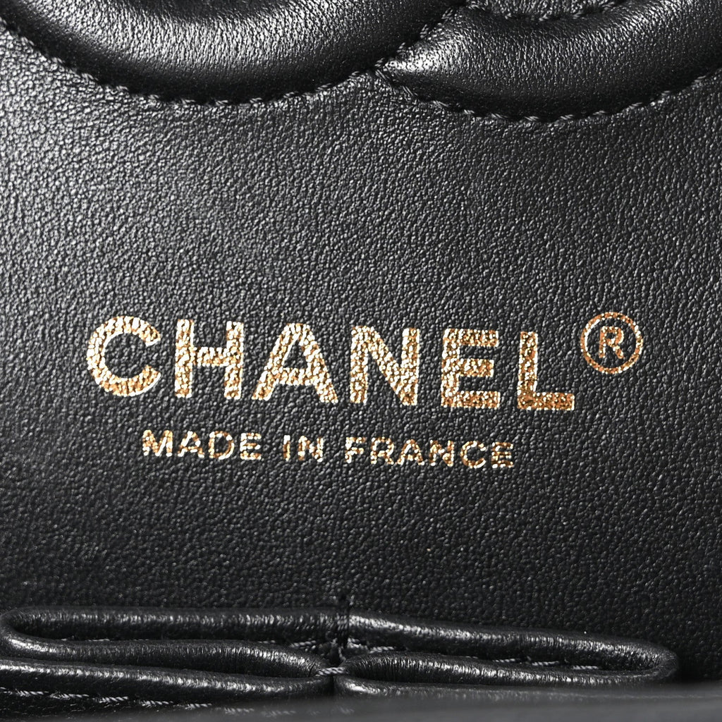 Chanel Caviar Chevron Quilted Small Double Flap Black