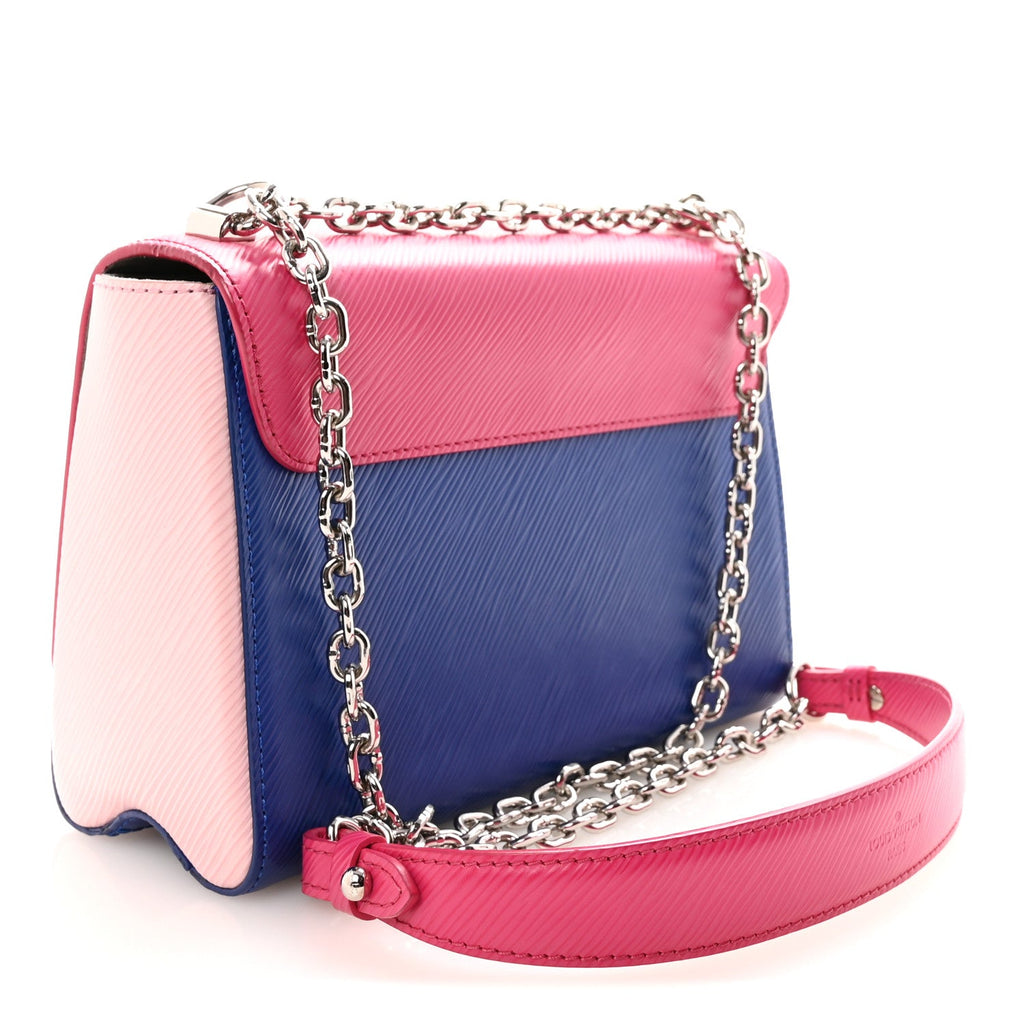 Louis Vuitton Epi Twist Shoulder Bag MM Pink Blue