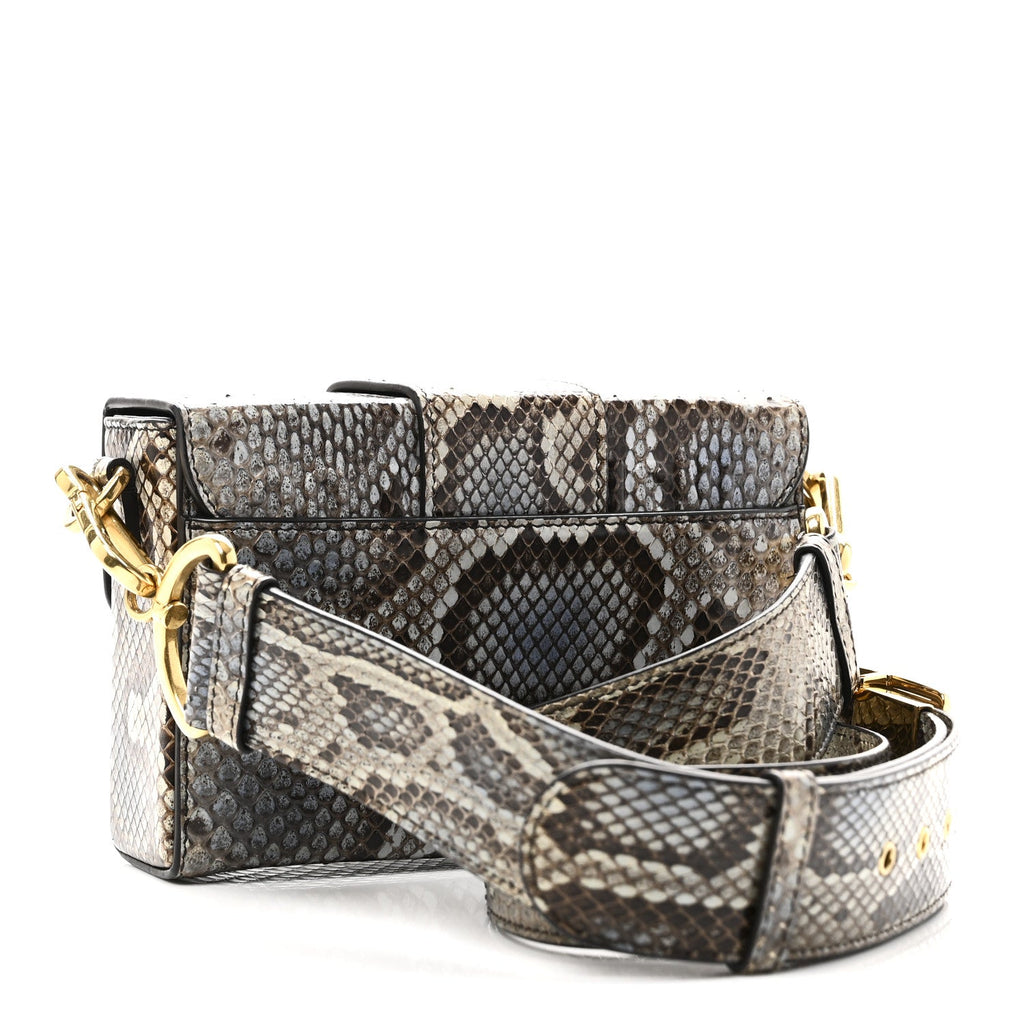 Christian Dior Snakeskin 30 Montaigne Box Bag Beige Multicolor