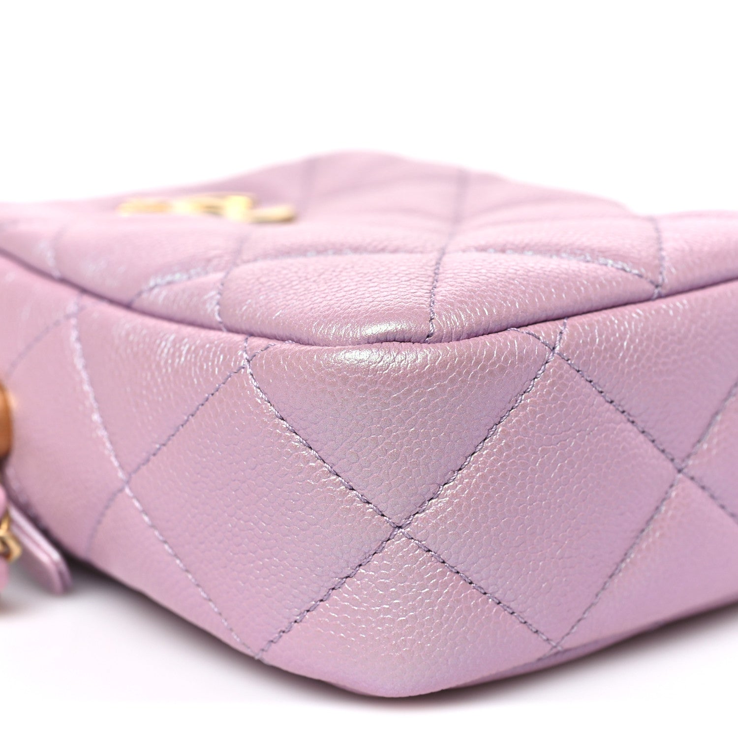 Chanel Iridescent Caviar Quilted Vertical My Perfect Camera Case Pink
