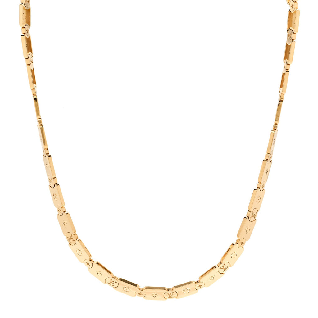 Louis Vuitton 18K Yellow Gold Les Gastons Vuitton Gourmette Necklace