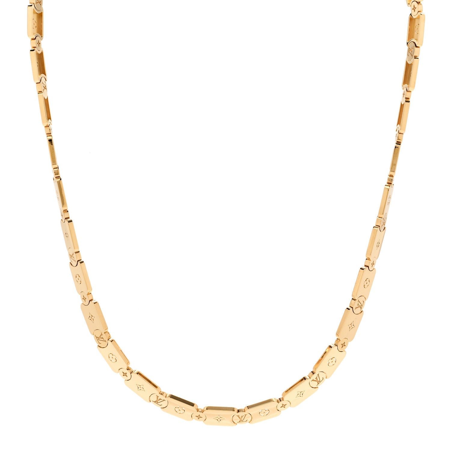 Louis Vuitton 18K Yellow Gold Les Gastons Vuitton Gourmette Necklace