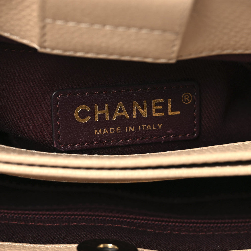 Chanel Grained Calfskin Mini Neo Executive Shopper Tote Light Beige
