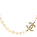 Pearl CC 100th Anniversary Necklace Light Gold