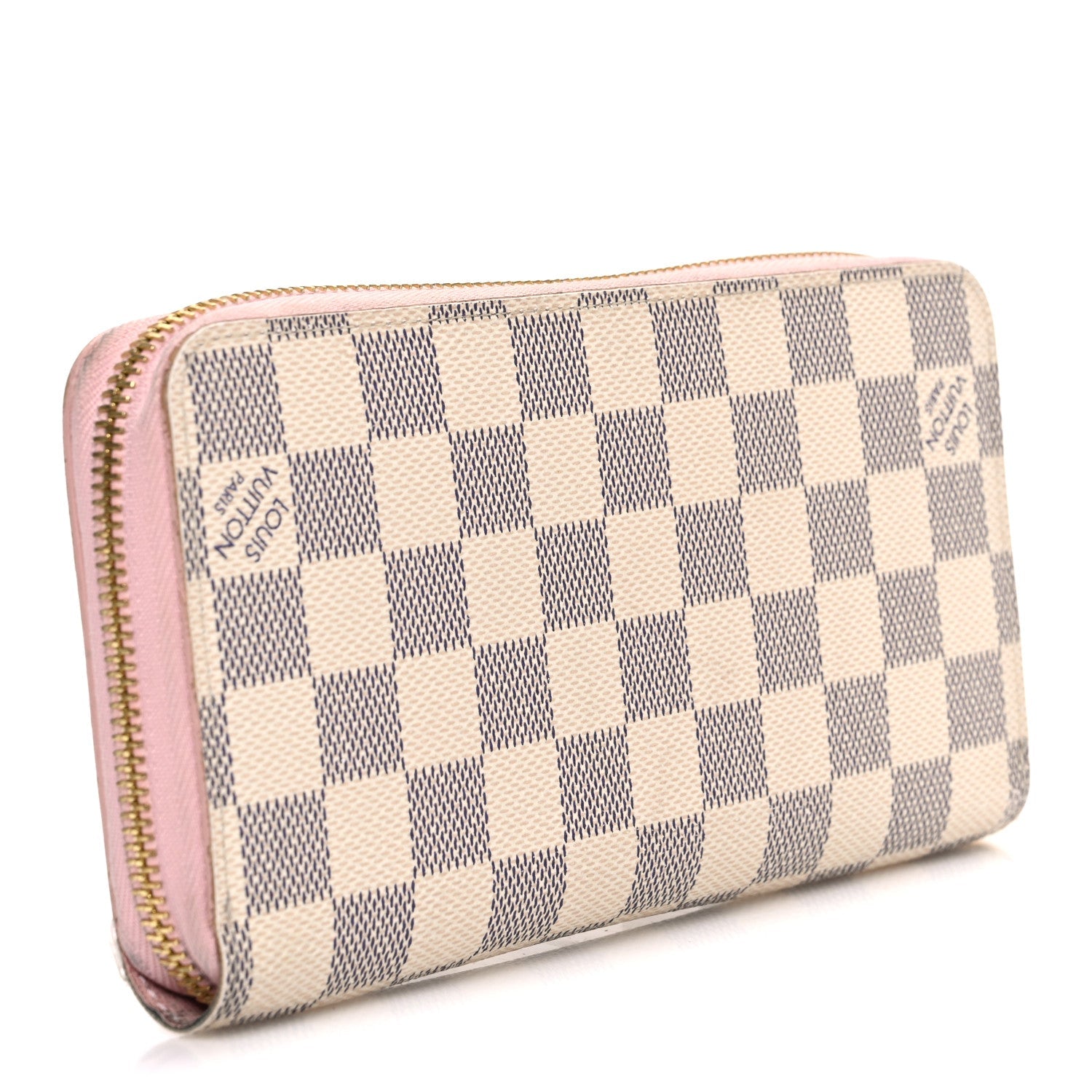 Louis Vuitton Damier Azur Zippy Wallet Rose Ballerine