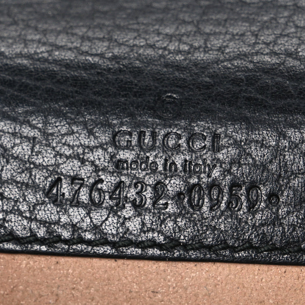 Gucci Calfskin Super Mini Dionysus Shoulder Bag Black