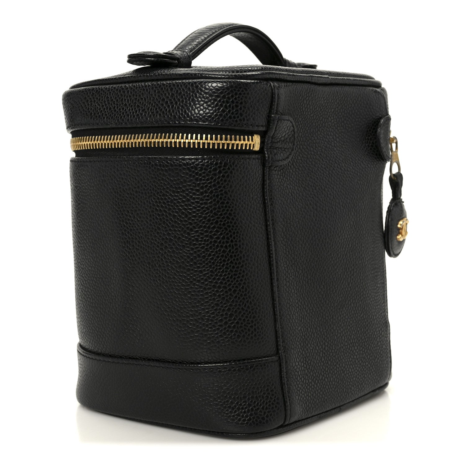 Chanel Caviar Vanity Cosmetic Case Black